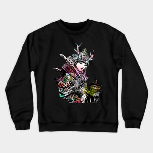 Japanese Geisha Sword Samurai Warrior 113 Crewneck Sweatshirt